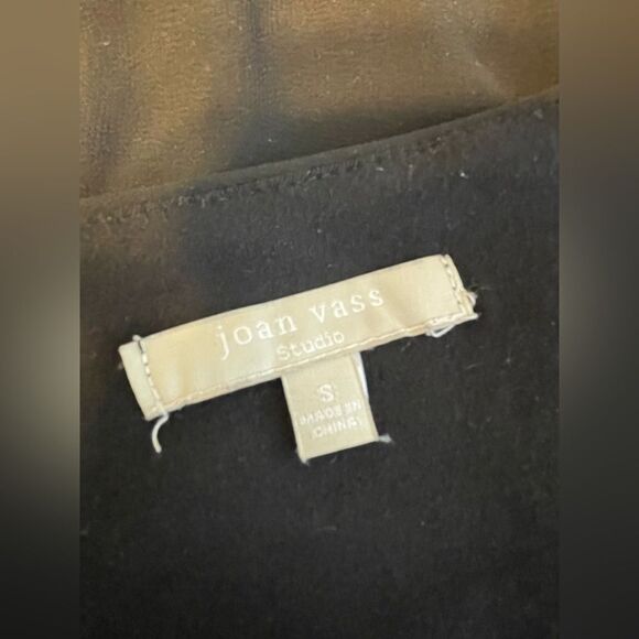 Joan Vaas Black Top Sheer Overlay S - Picture 5 of 6